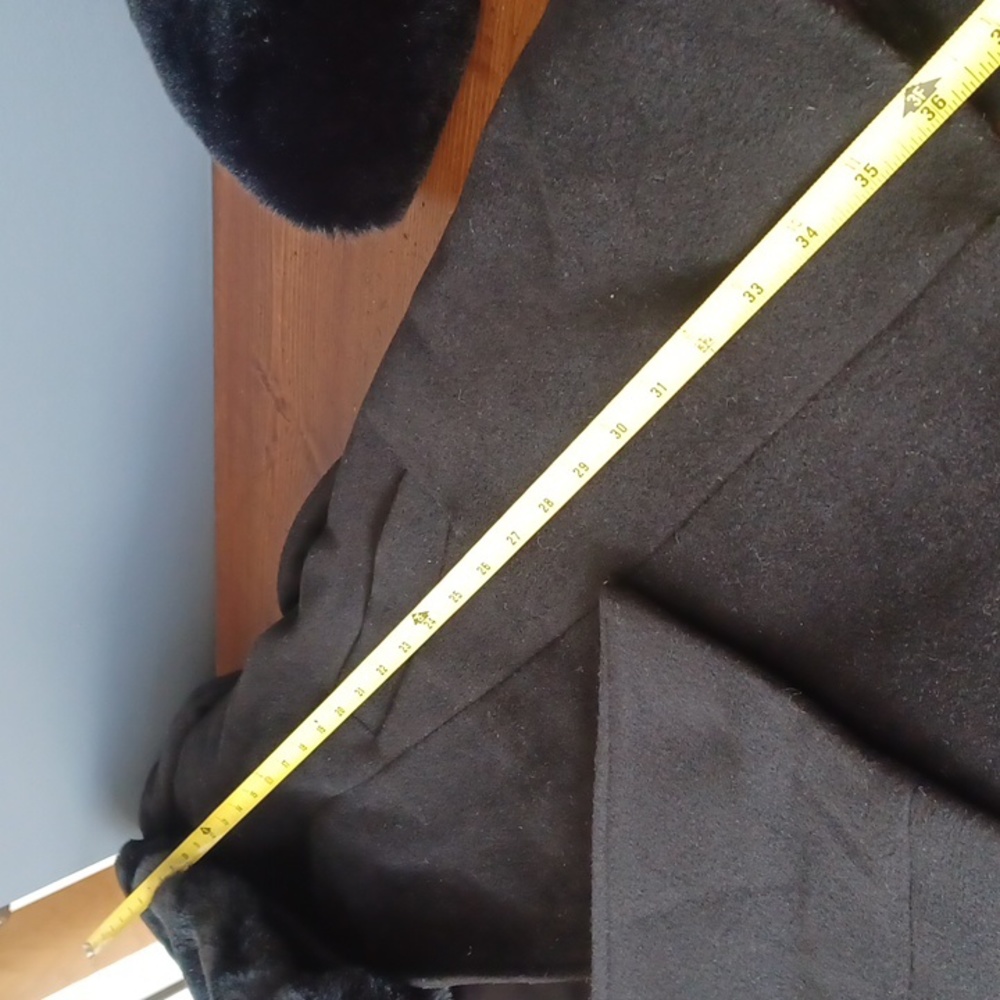 Forever 21 Black Faux Fur Trim Coat - Picture 16 of 16